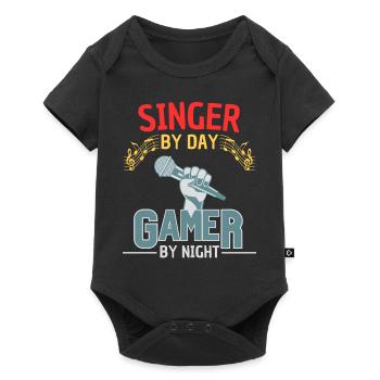 Funny Gamer Singer Saying Gamer - Baby Premium short-sleeve bodysuit - black - Front