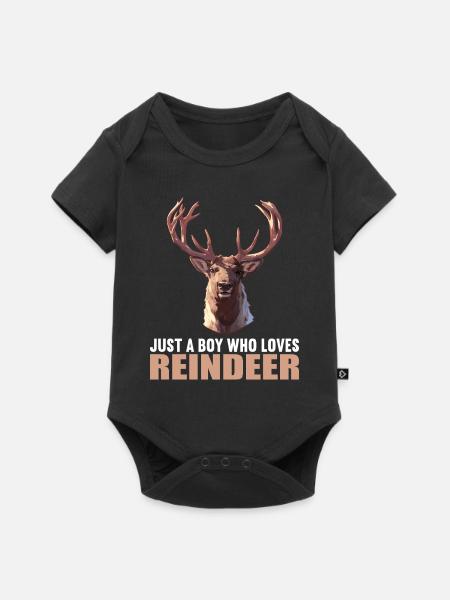 Rentiere Rentier - Baby Premium Kurzarmbody - Schwarz