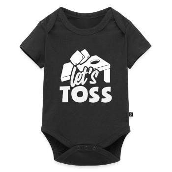 Let's Toss Cornhole Player Fun - Baby Premium short-sleeve bodysuit - black - Front