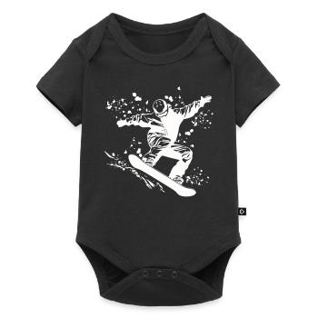 Snowboarder Snowboarding Snowboard - Baby Premium short-sleeve bodysuit - black - Front