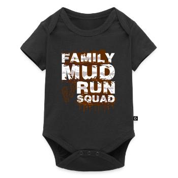Équipe familiale de course dans le boue Schlammlauf Muddy Race - Body à manches courtes Premium Bébé - noir - Devant