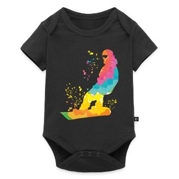 Snowboarder Snowboarding Snowboard - Baby Premium short-sleeve bodysuit - black - Front