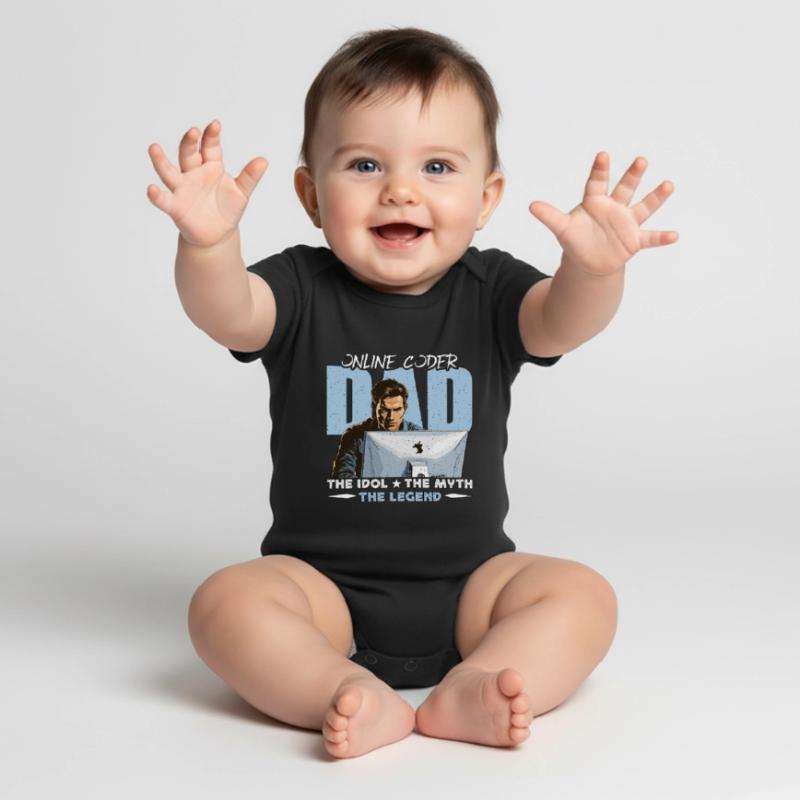 Online Coder Dad The Idol The Myth The Developer Baby Premium short-sleeve bodysuit