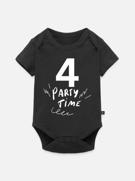 4 - Baby Premium Kurzarmbody - Schwarz