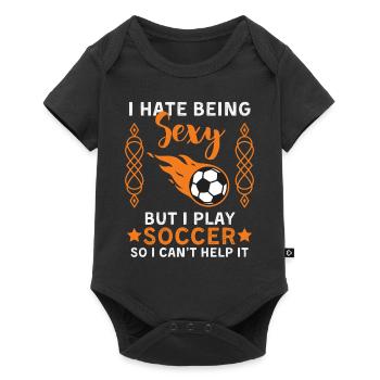 Drôle de football Dicton Football Club - Body à manches courtes Premium Bébé - noir - Devant