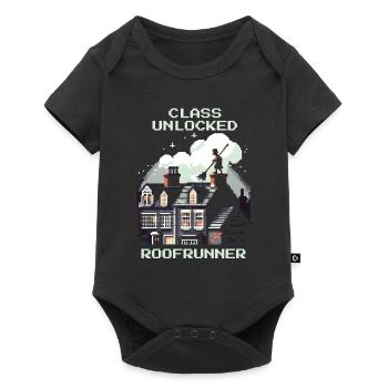 Schornsteinfeger Dachläufer Klasse Retro Pixel Art - Baby Premium Kurzarmbody - Schwarz - Vorne