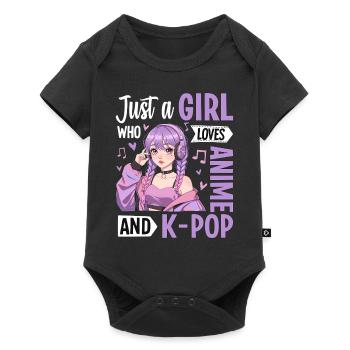 Just a Girl Who Loves Anime and K-Pop - Baby Premium short-sleeve bodysuit - black - Front