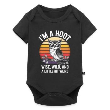 I ́M A Hoot Wise, Wild And Weird - Baby Premium short-sleeve bodysuit - black - Front