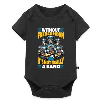Sans cor français, ce n’est pas musicien cor français - Body à manches courtes Premium Bébé - noir - Devant