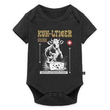 Swiss Cheese Shirt: Switzerland loves cow and cheese - Baby Premium short-sleeve bodysuit - black - Front
