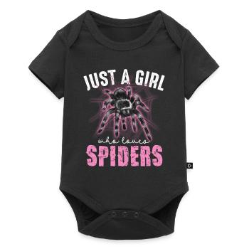 Just A Girl Who Loves Spiders Design - Baby Premium short-sleeve bodysuit - black - Front