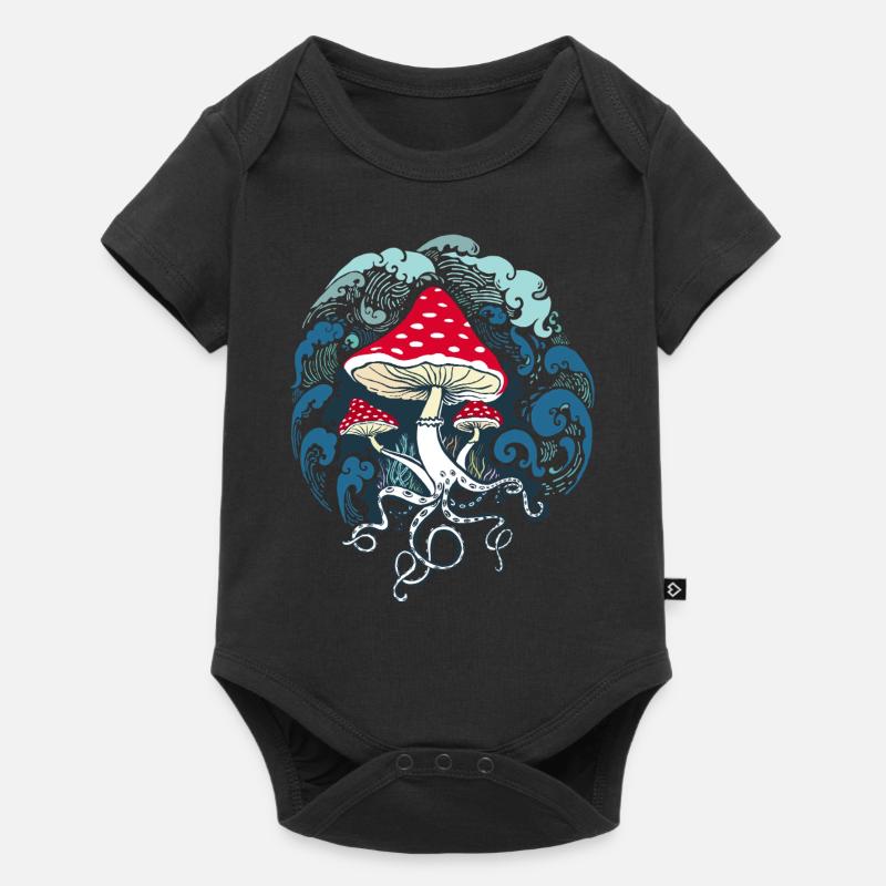 Champignon champignon - Body à manches courtes Premium Bébé - noir