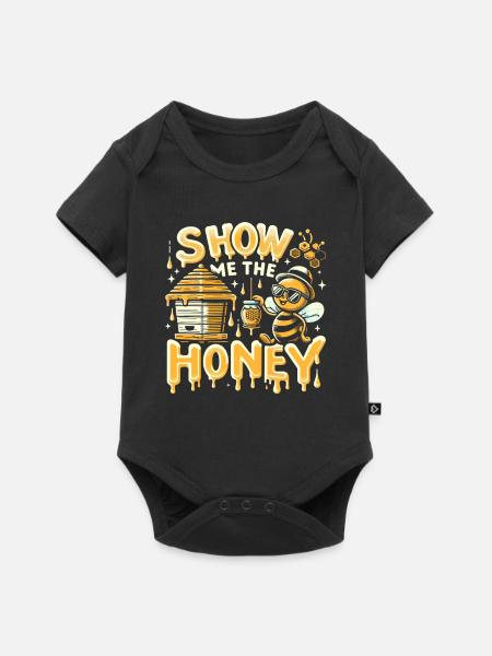 Zeig mir den Honig - Baby Premium Kurzarmbody - Schwarz