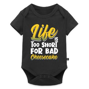 Life's Too Short Cheesecake Design - Baby Premium short-sleeve bodysuit - black - Front