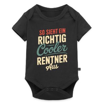 So Sieht Ein Richtig Cooler Rentner Aus - Baby Premium Kurzarmbody - Schwarz - Vorne