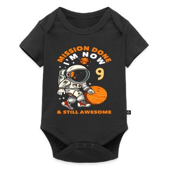 Mission accomplished I am now 9 years old - Baby Premium short-sleeve bodysuit - black - Front
