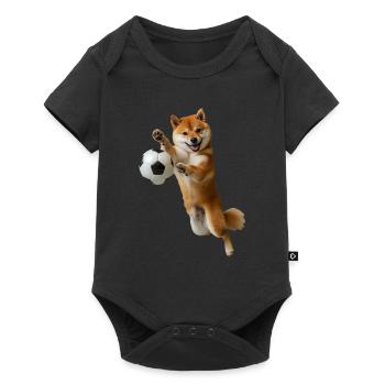 Shiba Inu - Baby Premium Kurzarmbody - Schwarz - Vorne