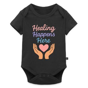 The social worker supports the psychological - Baby Premium short-sleeve bodysuit - black - Front