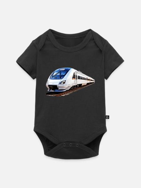 ZUG TRAIN - Baby Premium Kurzarmbody - Schwarz