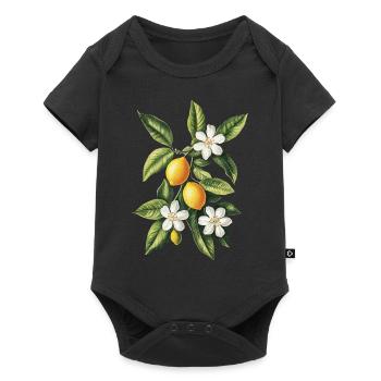 Zitrone - Baby Premium Kurzarmbody - Schwarz - Vorne