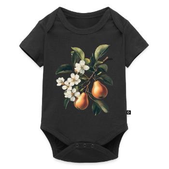 Birne - Baby Premium Kurzarmbody - Schwarz - Vorne