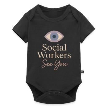 The social worker supports the psychological - Baby Premium short-sleeve bodysuit - black - Front