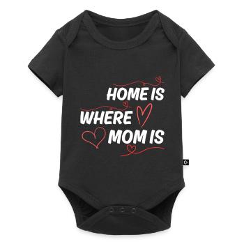Loving Mom Saying Mom Gift Idea - Baby Premium short-sleeve bodysuit - black - Front