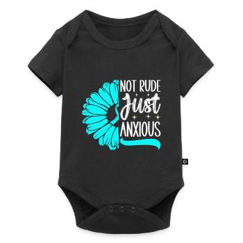 Angststörung Anxiety disorder - Baby Premium Kurzarmbody - Schwarz - Vorne