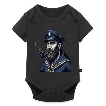 Capitaine Hambourg St Pauli Crâne de la ville hanséatique - Body à manches courtes Premium Bébé - noir - Devant