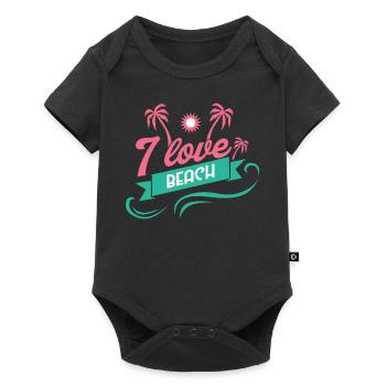 J’aime le design d’été cool de la plage - Body à manches courtes Premium Bébé - noir - Devant