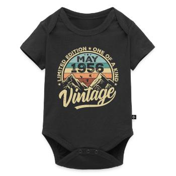 Anniversaire Vintage Mai 1956 original Mai 1956 - Body à manches courtes Premium Bébé - noir - Devant