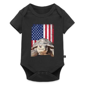 Some best friends never say a word, Sulcata - Baby Premium short-sleeve bodysuit - black - Front
