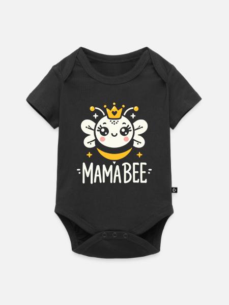 Mama Bee - Baby Premium Kurzarmbody - Schwarz