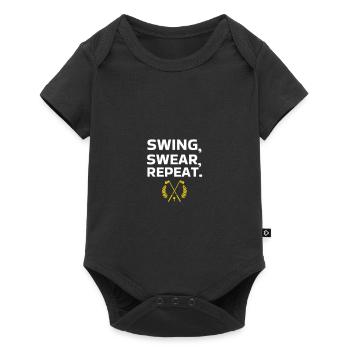 SWING SWEAR REPEAT - Baby Premium short-sleeve bodysuit - black - Front