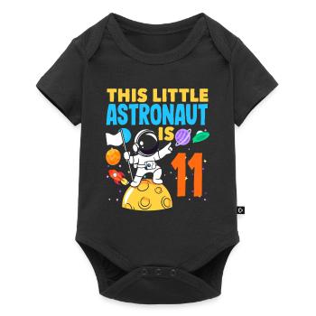 Ce petit astronaute fête ses 11 ans - Body à manches courtes Premium Bébé - noir - Devant