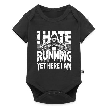 Ich hasse es zu laufen, aber ich bin hier - Baby Premium Kurzarmbody - Schwarz - Vorne
