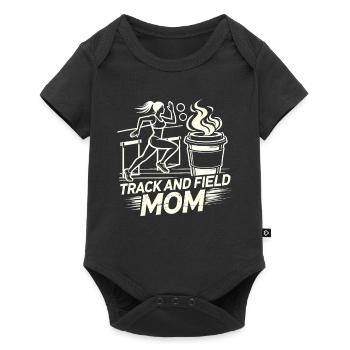 Leichtathletik-Mama - Baby Premium Kurzarmbody - Schwarz - Vorne