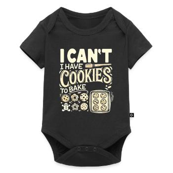 Ich kann nicht, ich muss Kekse backen - Baby Premium Kurzarmbody - Schwarz - Vorne