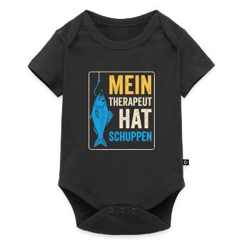 Thérapie de pêche Dicton - Body à manches courtes Premium Bébé - noir - Devant