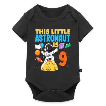 This little astronaut is nine years old - Baby Premium short-sleeve bodysuit - black - Front