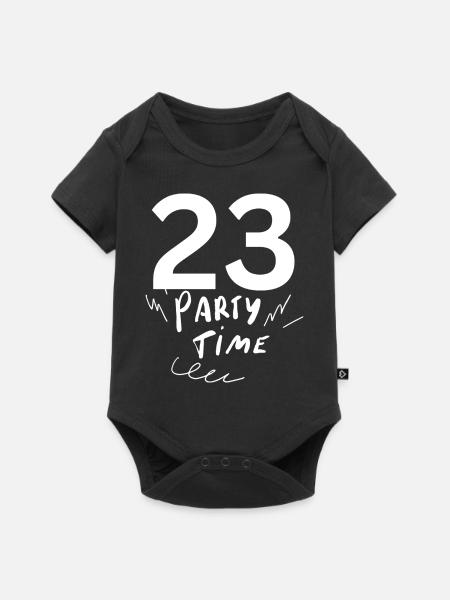 23 - Baby Premium Kurzarmbody - Schwarz