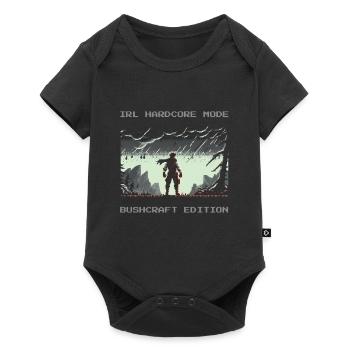 IRL Hardcore Fashion Bushcraft Survival Quote - Baby Premium short-sleeve bodysuit - black - Front