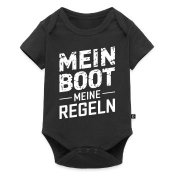 Mein Boot Meine Regeln - Baby Premium Kurzarmbody - Schwarz - Vorne