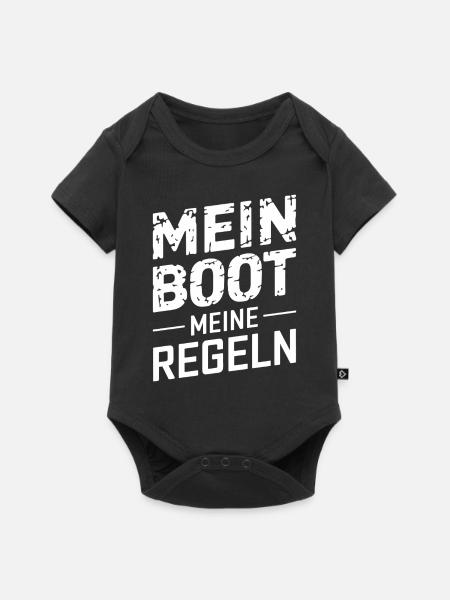 Mein Boot Meine Regeln - Baby Premium Kurzarmbody - Schwarz