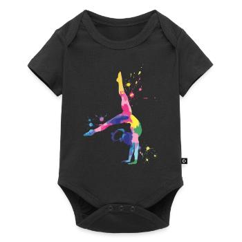 Gymnastics Girls – Colorful and powerful - Baby Premium short-sleeve bodysuit - black - Front