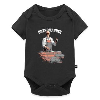 Merz - Brandmaurer - Brandmauer gegen rechts - Baby Premium Kurzarmbody - Schwarz - Vorne