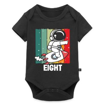 Eighth Birthday Astronaut Space Adventure - Baby Premium short-sleeve bodysuit - black - Front