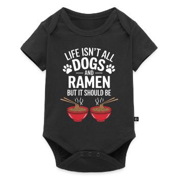 Ramen Dogs Anime Funny Kawaii Ramen Gift - Baby Premium short-sleeve bodysuit - black - Front