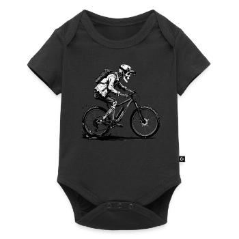 Mountain Bike Bicycle Biking Downhill Sport Downhill - Baby Premium short-sleeve bodysuit - black - Front