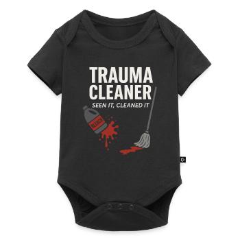 Nettoyeur médico-légal Humour noir Scène de crime Biohazard - Body à manches courtes Premium Bébé - noir - Devant